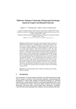 Multiview Subspace Clustering of Hyperspectral Images based on Graph
  Convolutional Networks
