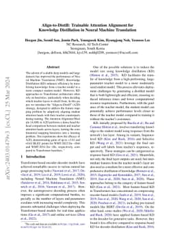 Align-to-Distill: Trainable Attention Alignment for Knowledge
  Distillation in Neural Machine Translation