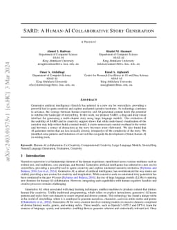 SARD: A Human-AI Collaborative Story Generation