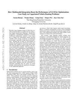 How Multimodal Integration Boost the Performance of LLM for
  Optimization: Case Study on Capacitated Vehicle Routing Problems