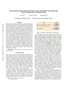 KeNet:Knowledge-enhanced Doc-Label Attention Network for Multi-label
  text classification