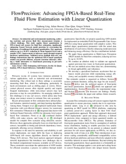 FlowPrecision: Advancing FPGA-Based Real-Time Fluid Flow Estimation with
  Linear Quantization