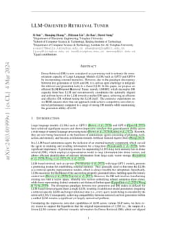 LLM-Oriented Retrieval Tuner