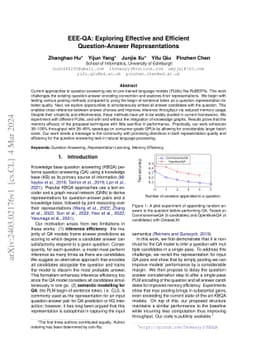 EEE-QA: Exploring Effective and Efficient Question-Answer
  Representations