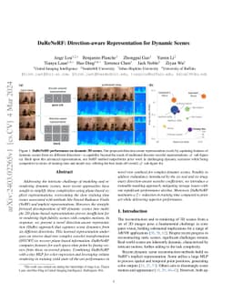 DaReNeRF: Direction-aware Representation for Dynamic Scenes
