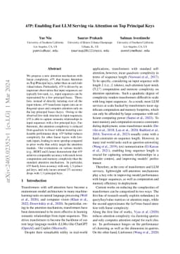 ATP: Enabling Fast LLM Serving via Attention on Top Principal Keys