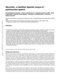 NeuroVoz: a Castillian Spanish corpus of parkinsonian speech