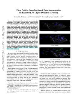 False Positive Sampling-based Data Augmentation for Enhanced 3D Object
  Detection Accuracy