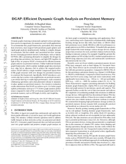 DGAP: Efficient Dynamic Graph Analysis on Persistent Memory