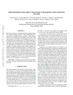 Bootstrapping Rare Object Detection in High-Resolution Satellite Imagery