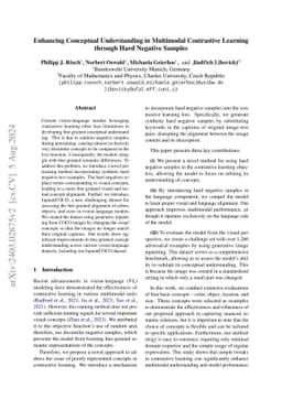 Enhancing Conceptual Understanding in Multimodal Contrastive Learning
  through Hard Negative Samples