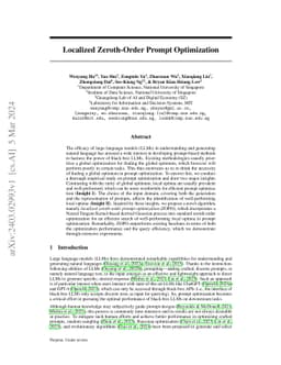 Localized Zeroth-Order Prompt Optimization