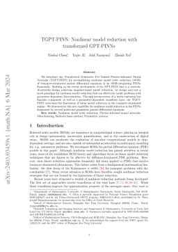 TGPT-PINN: Nonlinear model reduction with transformed GPT-PINNs
