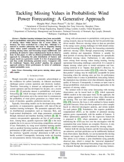 Tackling Missing Values in Probabilistic Wind Power Forecasting: A
  Generative Approach