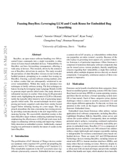 Fuzzing BusyBox: Leveraging LLM and Crash Reuse for Embedded Bug
  Unearthing