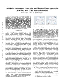 Multi-Robot Autonomous Exploration and Mapping Under Localization
  Uncertainty with Expectation-Maximization