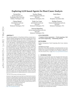 Exploring LLM-based Agents for Root Cause Analysis