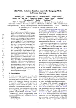 DEEP-ICL: Definition-Enriched Experts for Language Model In-Context
  Learning