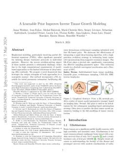 A Learnable Prior Improves Inverse Tumor Growth Modeling