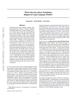 Where does In-context Translation Happen in Large Language Models