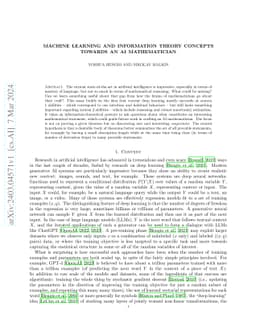 Machine learning and information theory concepts towards an AI
  Mathematician