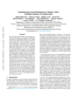 Explaining Bayesian Optimization by Shapley Values Facilitates Human-AI
  Collaboration