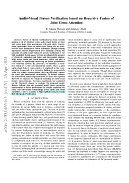 Audio-Visual Person Verification based on Recursive Fusion of Joint
  Cross-Attention