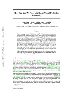 How Far Are We from Intelligent Visual Deductive Reasoning?