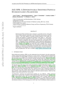 JAX-SPH: A Differentiable Smoothed Particle Hydrodynamics Framework
