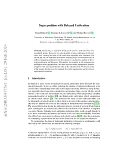 Superposition with Delayed Unification
