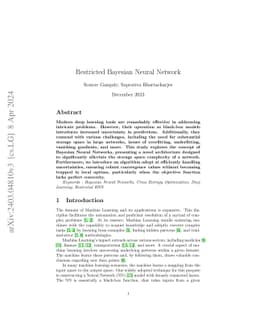 Restricted Bayesian Neural Network