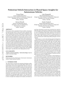 Pedestrian-Vehicle Interaction in Shared Space: Insights for Autonomous
  Vehicles