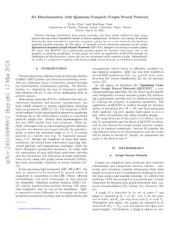 Jet Discrimination with Quantum Complete Graph Neural Network