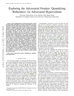 Exploring the Adversarial Frontier: Quantifying Robustness via
  Adversarial Hypervolume
