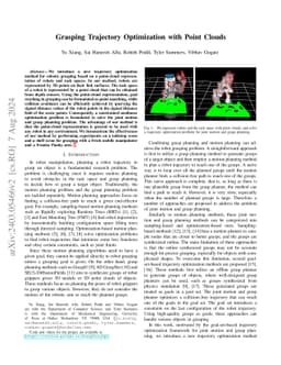 Grasping Trajectory Optimization with Point Clouds