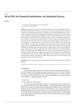 AI in ESG for Financial Institutions: An Industrial Survey