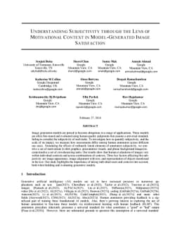 Understanding Subjectivity through the Lens of Motivational Context in
  Model-Generated Image Satisfaction