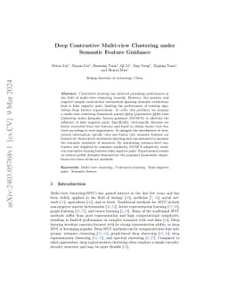 Deep Contrastive Multi-view Clustering under Semantic Feature Guidance