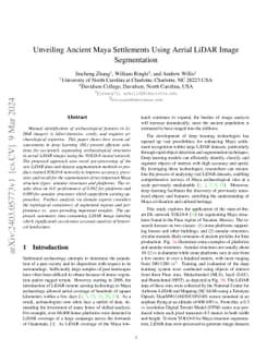 Unveiling Ancient Maya Settlements Using Aerial LiDAR Image Segmentation