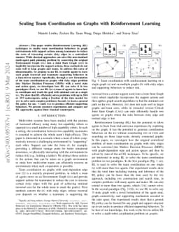 Scaling Team Coordination on Graphs with Reinforcement Learning