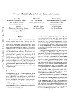 Towards Efficient Replay in Federated Incremental Learning