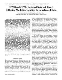 SEMRes-DDPM: Residual Network Based Diffusion Modelling Applied to
  Imbalanced Data