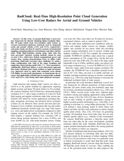 RadCloud: Real-Time High-Resolution Point Cloud Generation Using
  Low-Cost Radars for Aerial and Ground Vehicles