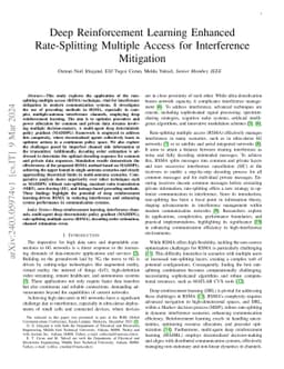Deep Reinforcement Learning Enhanced Rate-Splitting Multiple Access for
  Interference Mitigation