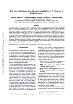 Can Large Language Models Automatically Score Proficiency of Written
  Essays?