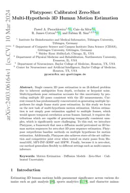Platypose: Calibrated Zero-Shot Multi-Hypothesis 3D Human Motion
  Estimation