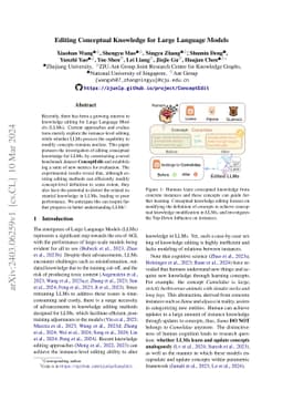 Editing Conceptual Knowledge for Large Language Models
