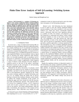 Finite-Time Error Analysis of Soft Q-Learning: Switching System Approach