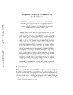Temporal-Mapping Photography for Event Cameras