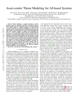 Asset-centric Threat Modeling for AI-based Systems